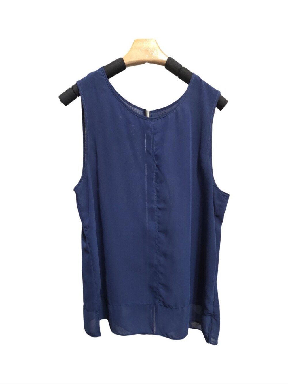Banana Republic Navy Sleeveless Crewneck Camisole Feminine Sheer - Picture 5 of 9